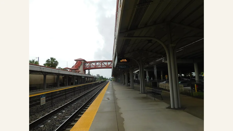 The Lake Worth station for Tri-Rail in June 2018.